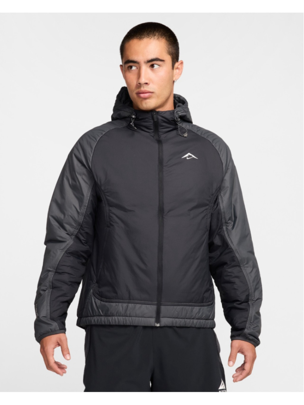 Nike Trail Running Jacket Packable Therma-Fit Black FZ0003-010 Mens Size S